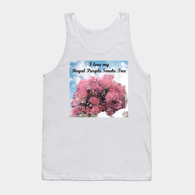 I Love My Royal Purple Smoke Tree #3 Tank Top by Battlefoxx Living Earth